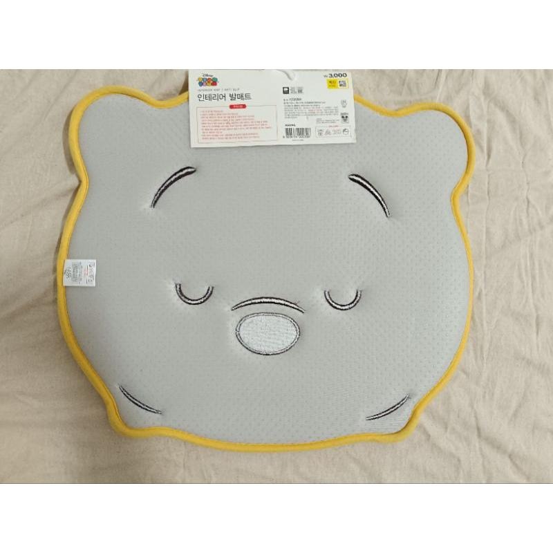 貓町日韓代購🐯現貨  地毯 韓國大創帶回 維尼頭閉眼地墊-細節圖2
