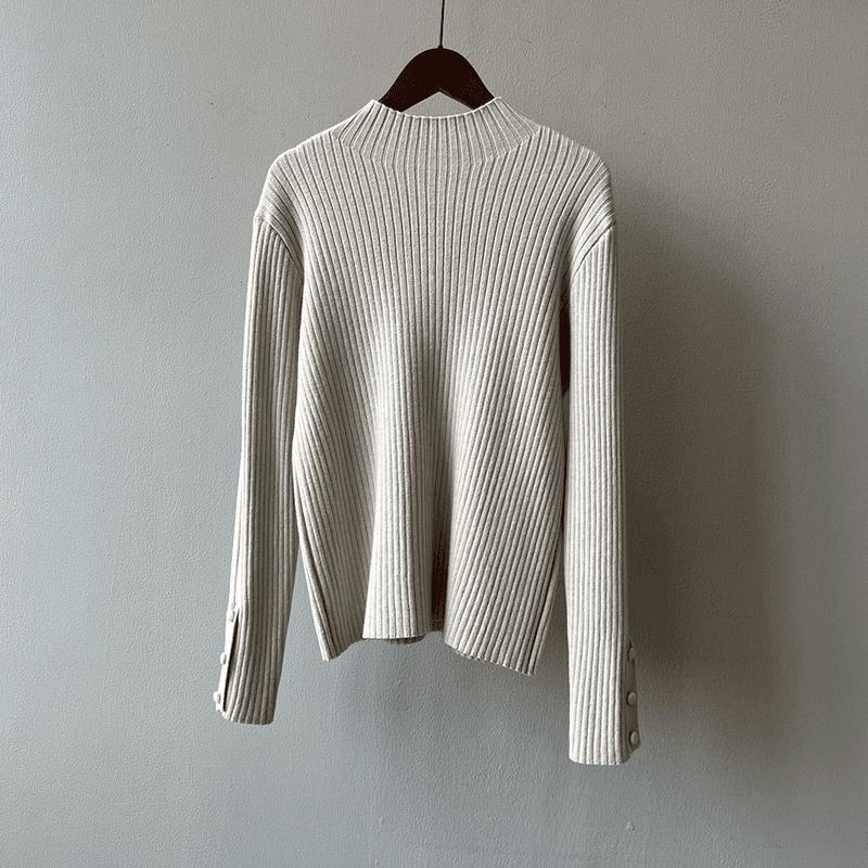 貓町選品🐯【YP1109】台灣現貨 實拍半高領軟糯寬鬆針織衫-細節圖3