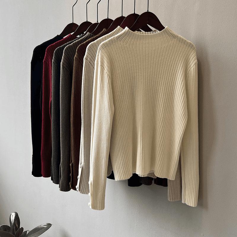 貓町選品🐯【YP1109】台灣現貨 實拍半高領軟糯寬鬆針織衫-細節圖7