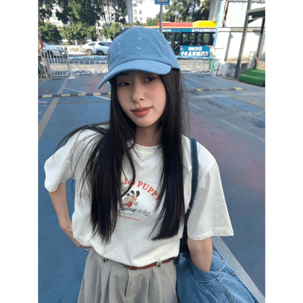 貓町選品🐯台灣現貨【H5031】實拍韓系狗狗印花棉質T恤-細節圖5