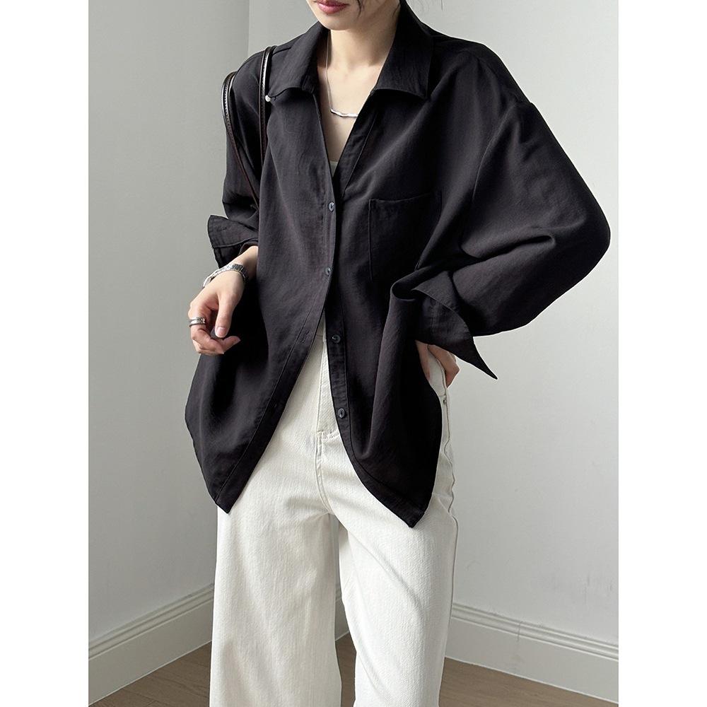 貓町選品🐯台灣現貨【Y82209】實拍韓國高單亞麻混紡天絲棉襯衫-細節圖8