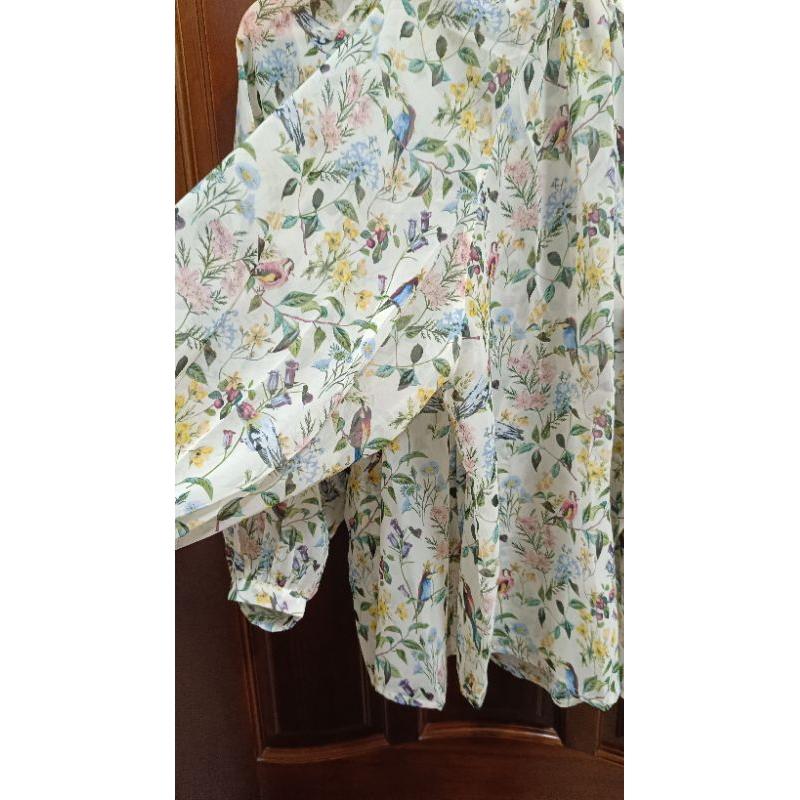 貓町選品🐯台灣現貨 雪紡碎花襯衫 春季新款薄透款設計感氣質上衣<Y80387>-細節圖6