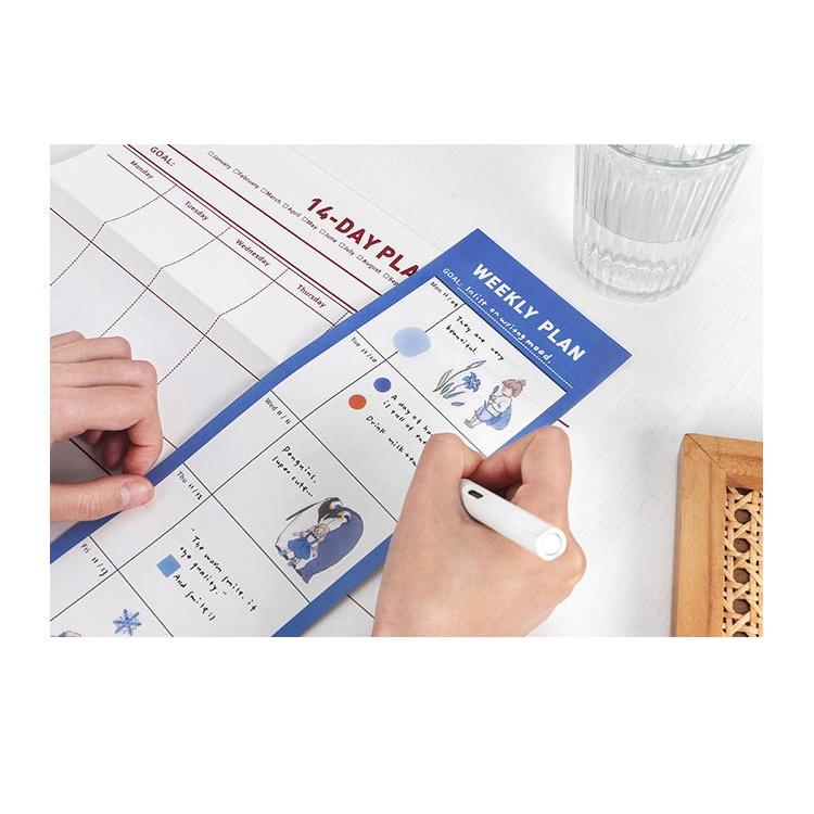 貓町選品🐯台灣現貨PaperMore 打卡表 尋夢啟示系列 清新可愛 手帳素材 牆貼計畫表 2款-細節圖7