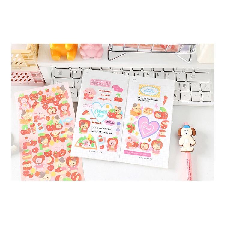 貓町選品🐯現貨 Infeelme水果星球 閃膜手帳咕卡 圓盤 裝飾貼紙 手帳素材貼紙-細節圖8