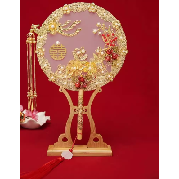 現貨｜【中式新娘手工刺繡團扇】-規格圖8