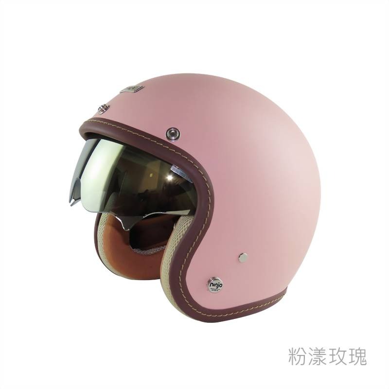 [美的帽泡]ninja 華泰K-806A+ 醺砂墨鏡騎士帽/雙鏡安全帽送泡泡鏡片-細節圖5