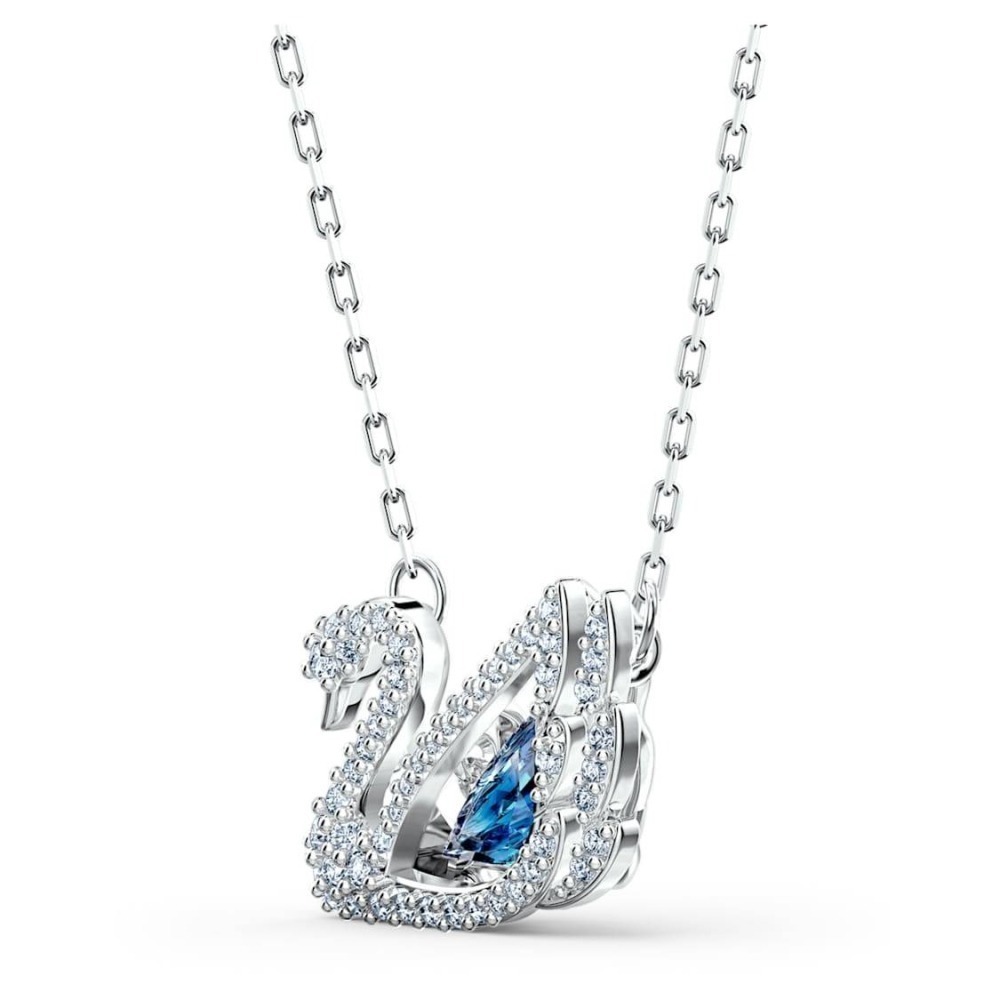 【輕鬆購精品百貨】SWAROVSKI 施華洛世奇 SWAN 藍色 滿水晶白色天鵝 項鍊 5533397 公司貨-細節圖3