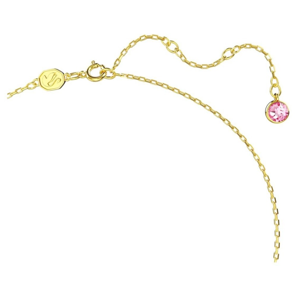 【輕鬆購精品百貨】SWAROVSKI 施華洛世奇 Idyllia 粉色拼色蝴蝶 鍍金項鍊 5658857-細節圖3