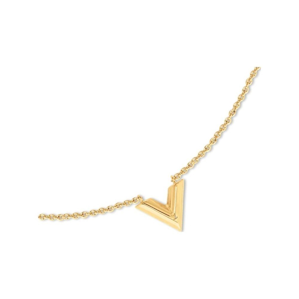 【輕鬆購精品百貨】✨免運✨LOUIS VUITTON 路易威登 LV經典款 金色V字項鍊 M61083-細節圖3