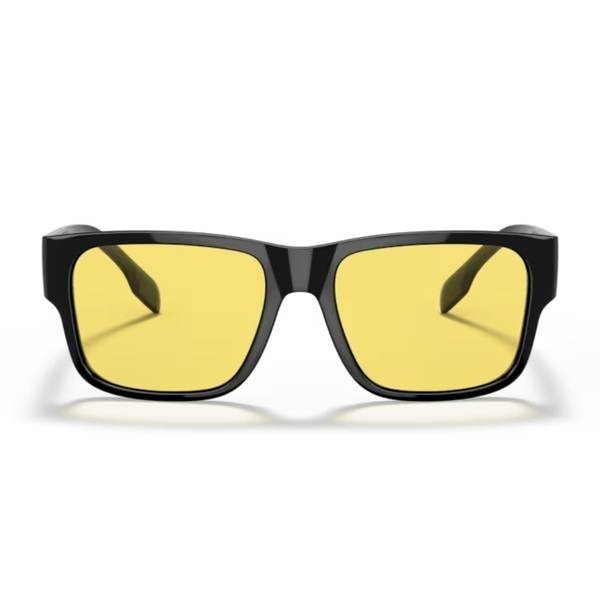 【輕鬆購精品百貨】BURBERRY 方形膠框鏡腳黃字黃色鏡片太陽眼鏡 BE4538 300185-細節圖3