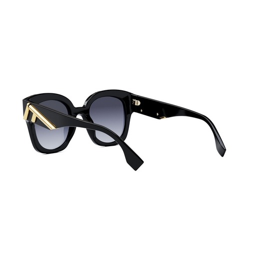 【輕鬆購精品百貨】FENDI 金色大F 膠框漸層鏡片太陽眼鏡 FE 40098F 6501W-細節圖4