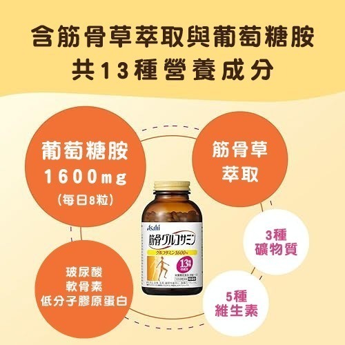 Asahi朝日 筋骨葡萄糖胺軟骨素 720粒 葡萄糖胺-細節圖3
