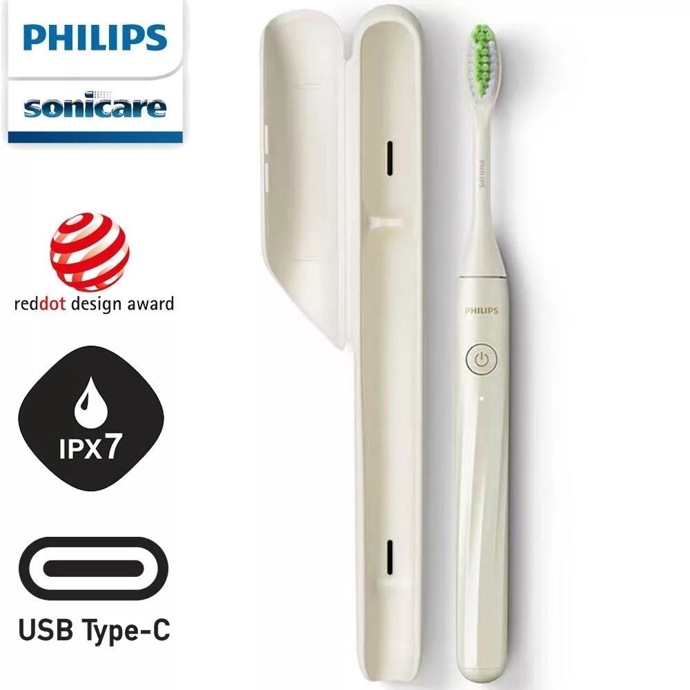 PHILIPS 飛利浦One by Sonicare攜帶式旅行盒電動牙刷 HY1200 綠/白色消毒槍-SK800-細節圖3