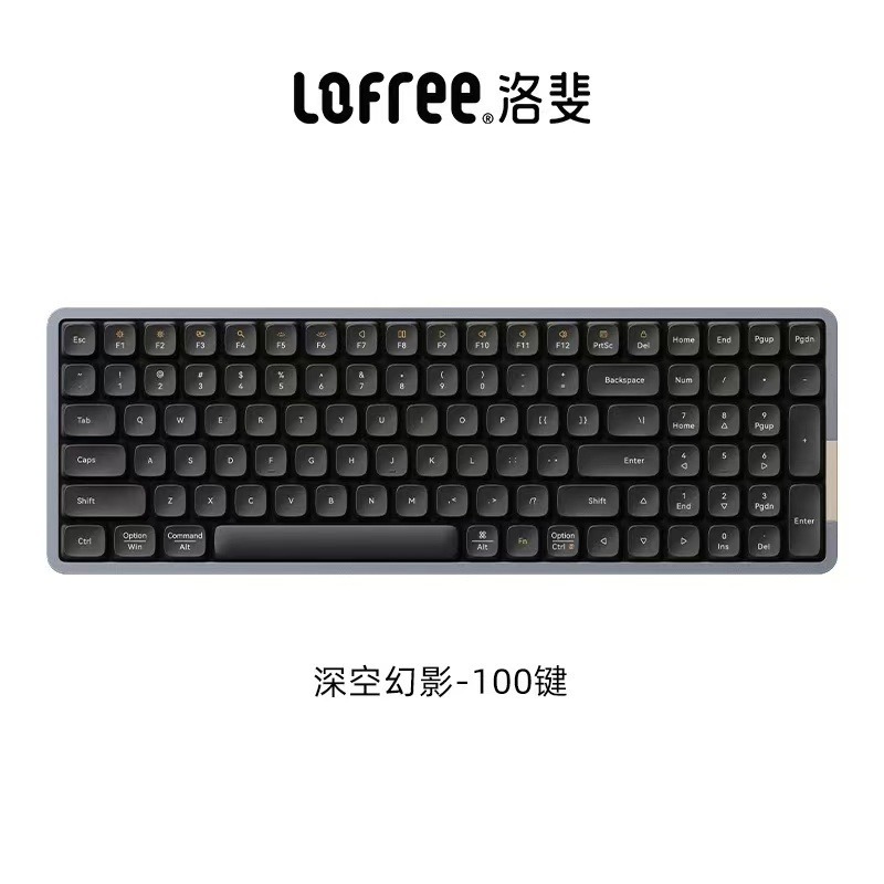 Lofree洛斐 100鍵矮軸機械鍵盤(銀色幽靈/深空幻影) 贈送注音輸入轉印貼紙-規格圖4