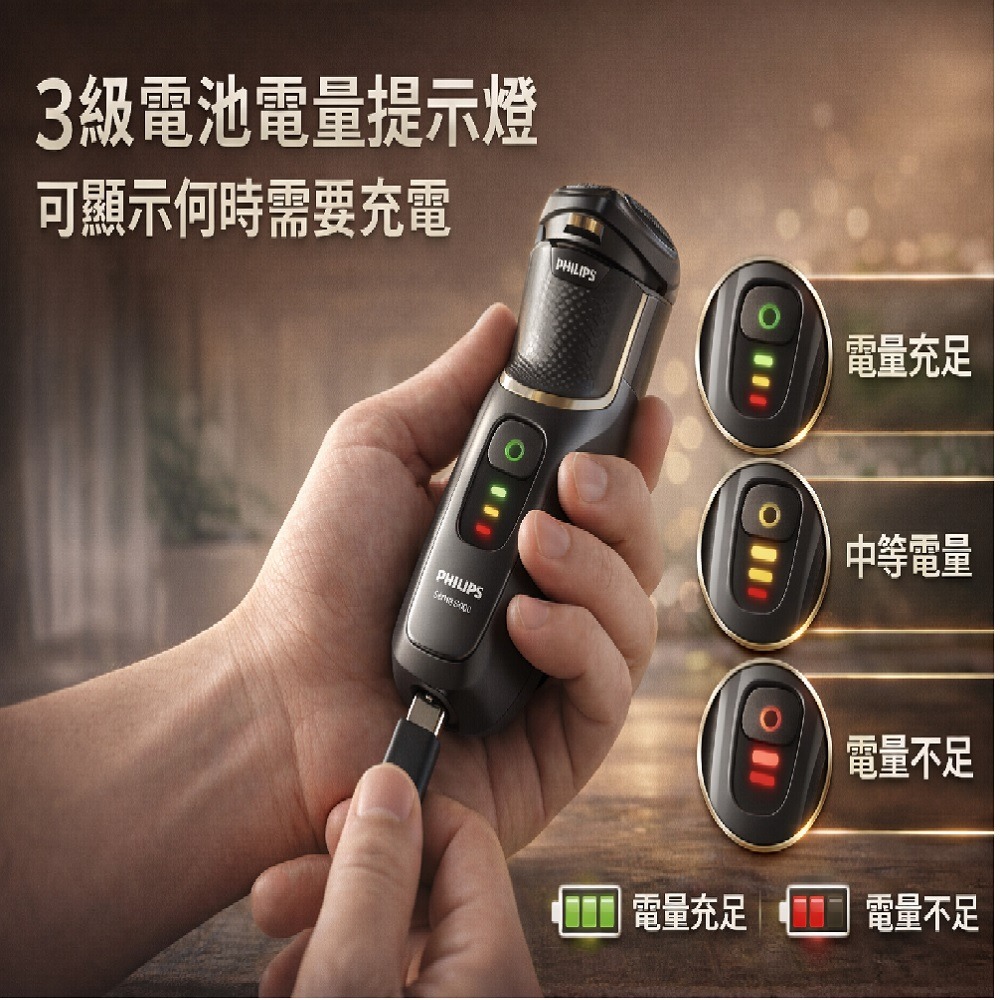 Philips 飛利浦 電動刮鬍刀 S4313-細節圖9