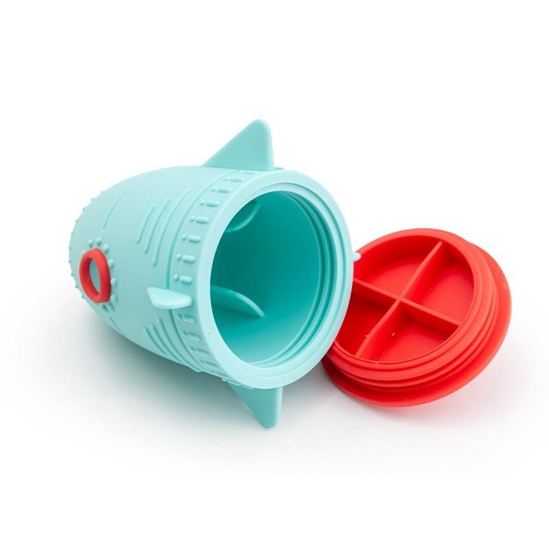 現貨 - 新品狗狗火箭漏食器硅膠可啃咬慢食器趣味互动卡通火箭中大型犬磨牙自嗨球-細節圖3