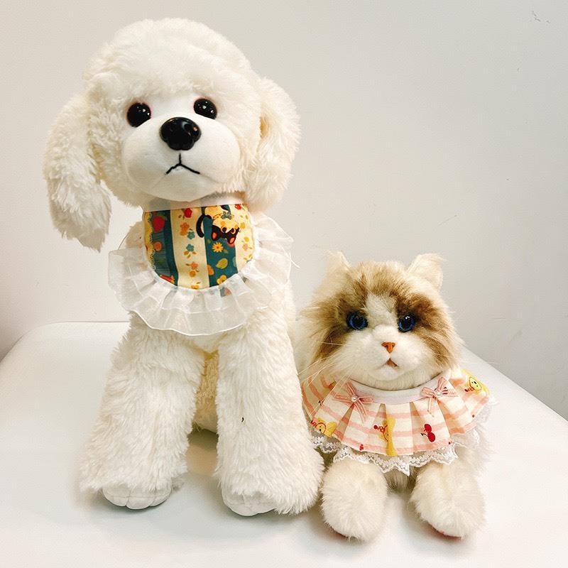 現貨 新款 寵物領巾口水巾貓咪狗狗圍脖頸部裝飾小花小動物可愛領巾-細節圖4