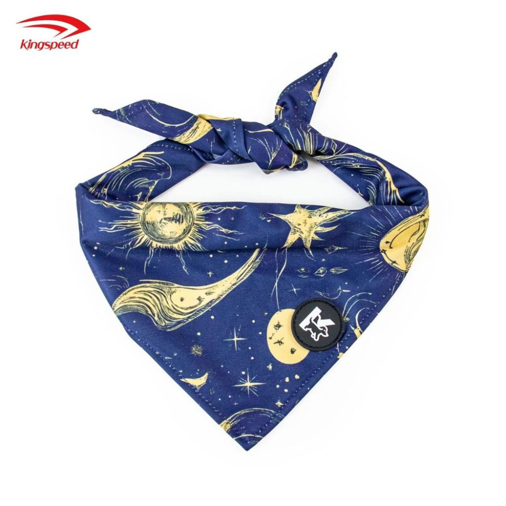現貨 科派K系列寵物口水巾深藍神秘塔羅圖騰質感系列 超強吸水 舒適柔軟 時尚印花圖案大型犬中型犬適用-細節圖2