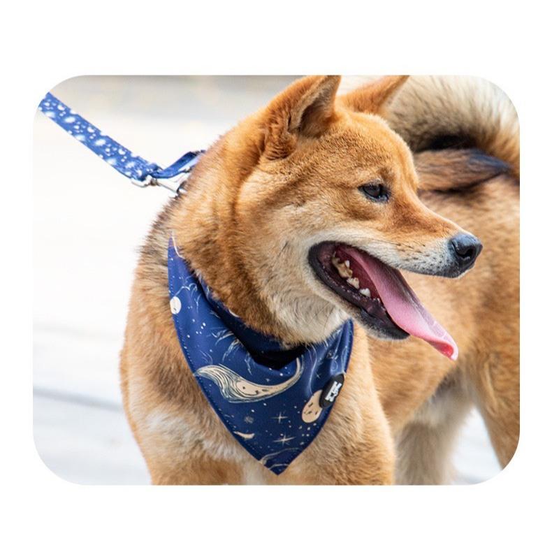 現貨 科派K系列寵物口水巾深藍神秘塔羅圖騰質感系列 超強吸水 舒適柔軟 時尚印花圖案大型犬中型犬適用-細節圖3