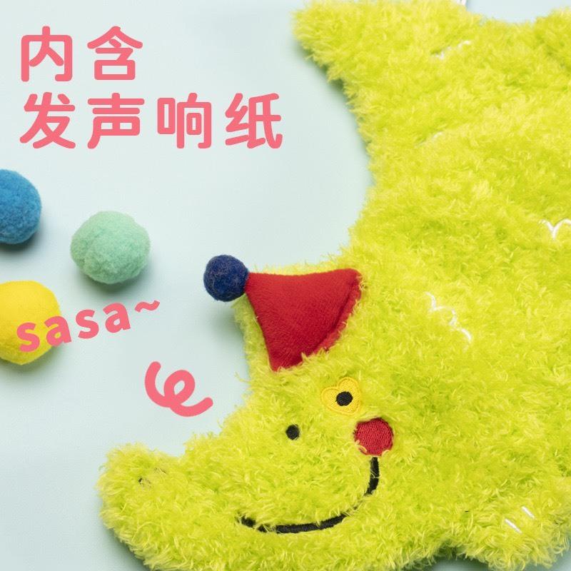 現貨 PETSVILLE派思維響紙玩具狗狗發聲解悶耐咬毛絨寵物玩具串中小型犬玩具-細節圖4
