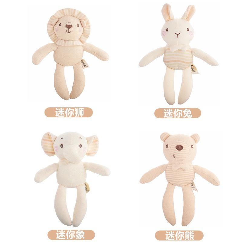 現貨 Gbee有機棉安撫陪睡玩具寵物玩具嬰兒玩具發聲玩具中小型犬玩具小兔子小獅子小熊小象玩具-細節圖8