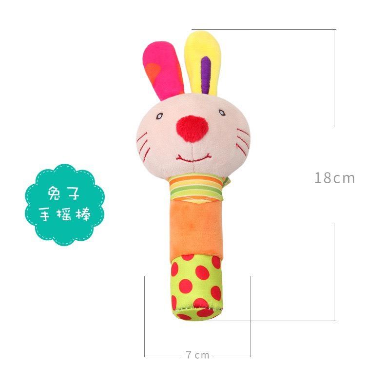 現貨 可愛動物手搖鈴玩具 毛絨公仔玩具 寵物玩具 嬰兒玩具 安撫陪伴玩具 中小型犬玩具-細節圖7