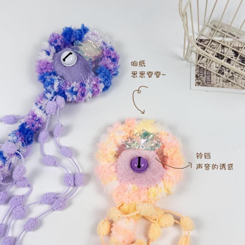 現貨 可愛逗貓棒寵物玩具貓咪玩具貓頭鷹仙女棒流蘇搭配小鈴鐺逗猫棒自嗨解悶貓咪玩具-細節圖2