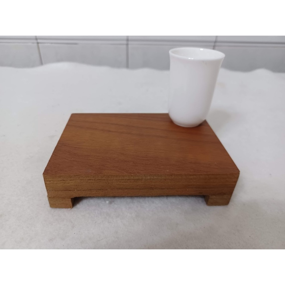 (枂木坊)柚.030-緬甸柚木底座.單件計價.   約長11.5cm寬8cm板厚1.8cm總高3cm-細節圖4