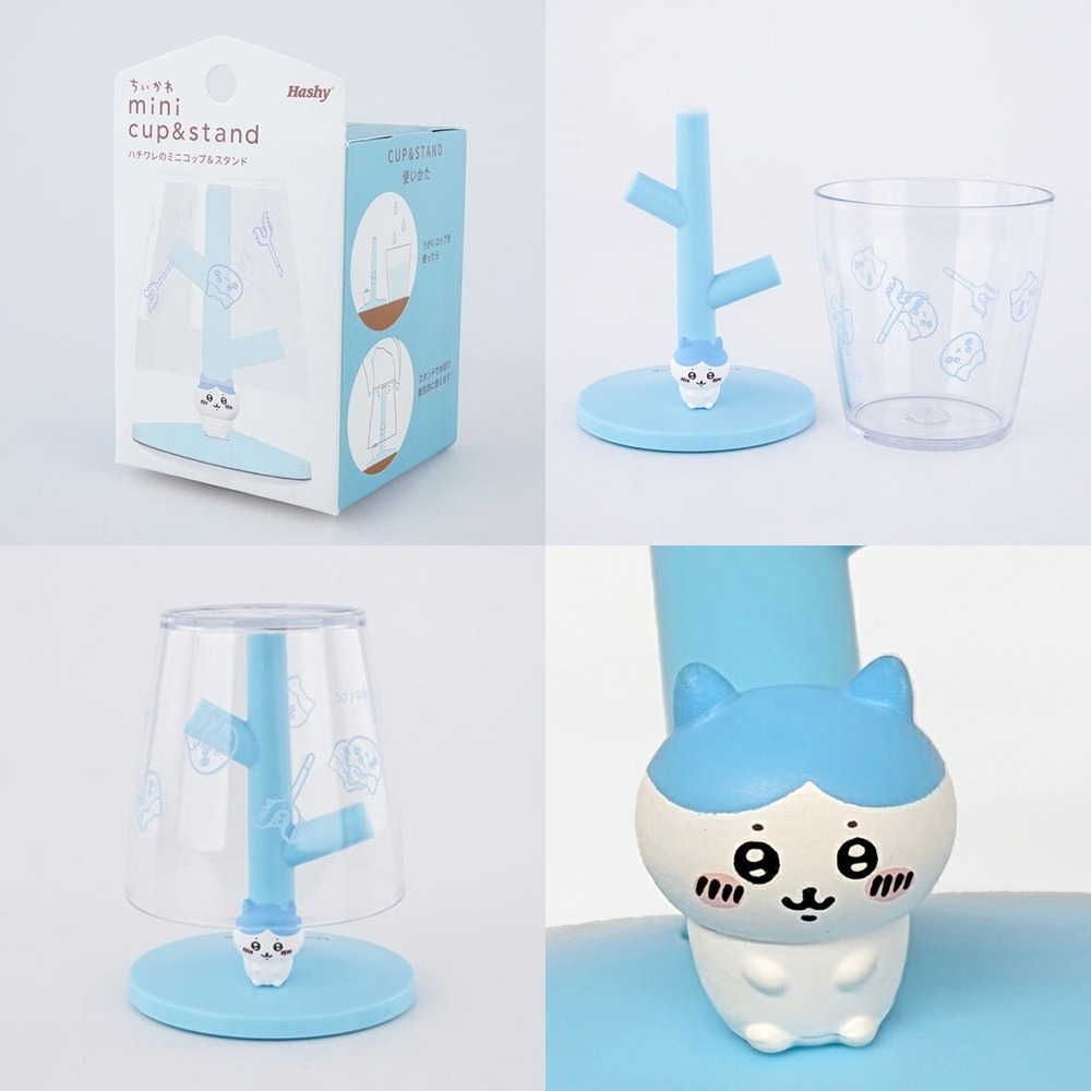 現貨- 日本Hashy 吉伊卡哇 漱口杯杯架套組 牙刷架 Chiikawa 小可愛 小八 兔兔 烏薩奇 杯架 浴室用品-細節圖3