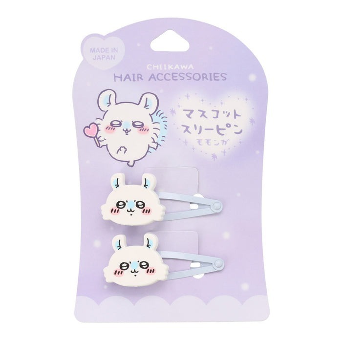 現貨- 日本粧美堂 吉伊卡哇小髮夾2入 瀏海夾 造型髮夾 劈啪夾 髮飾 Chiikawa 小可愛 小八貓 兔子 日本製-細節圖5