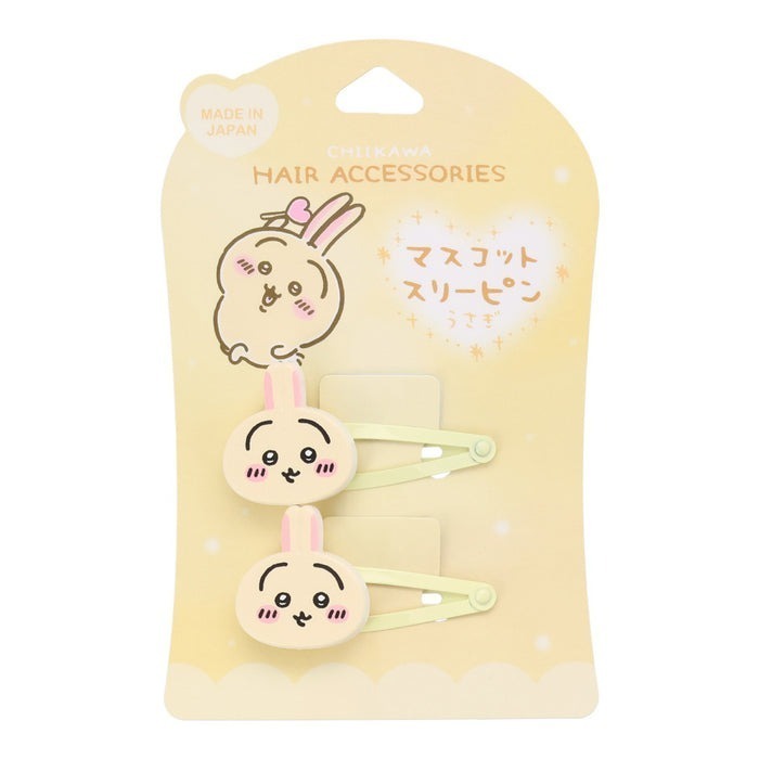 現貨- 日本粧美堂 吉伊卡哇小髮夾2入 瀏海夾 造型髮夾 劈啪夾 髮飾 Chiikawa 小可愛 小八貓 兔子 日本製-規格圖9
