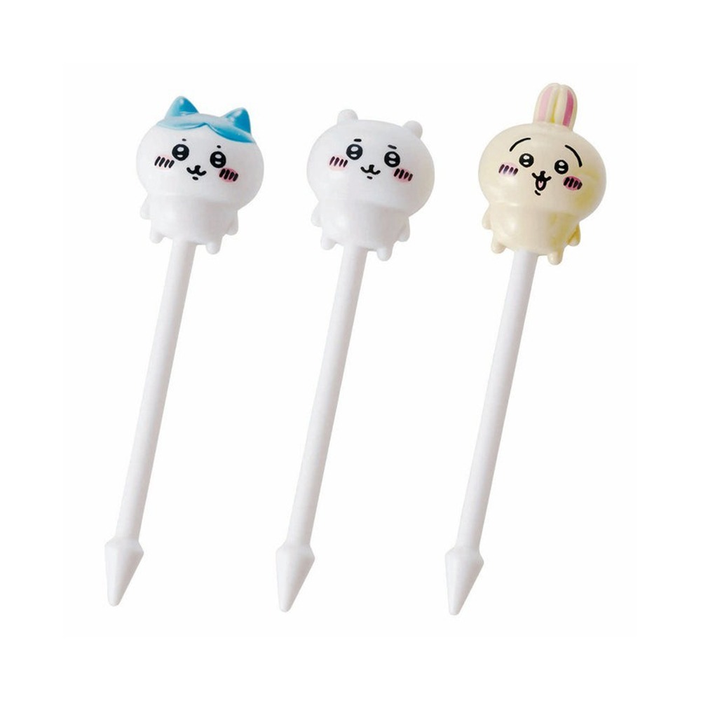 現貨-日本 吉伊卡哇食物裝飾叉 水果叉 點心叉 便當裝飾 Chiikawa 小可愛 小八貓 兔兔 烏薩奇-細節圖3