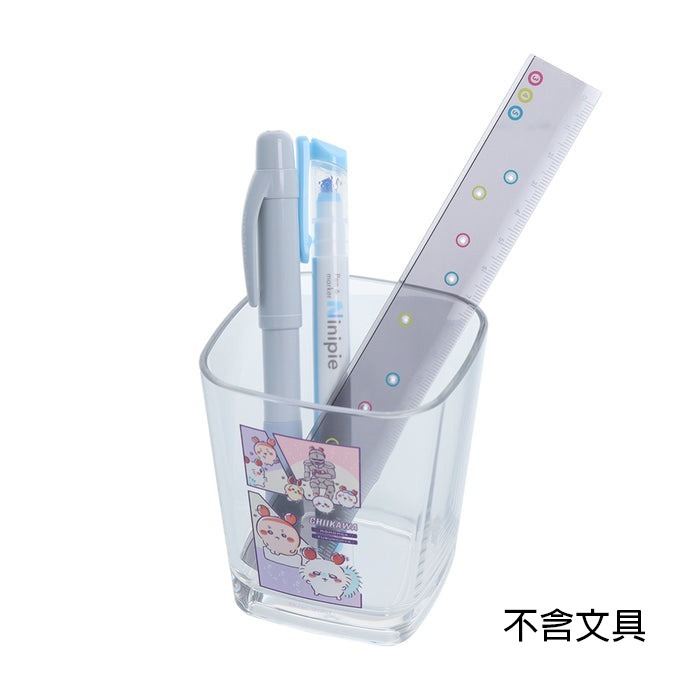 現貨-日本 吉伊卡哇透明筆筒 刷具筒 收納筒 Chiikawa 小可愛 小八貓 兔兔 烏薩奇 小桃 古本屋 日本製-細節圖5