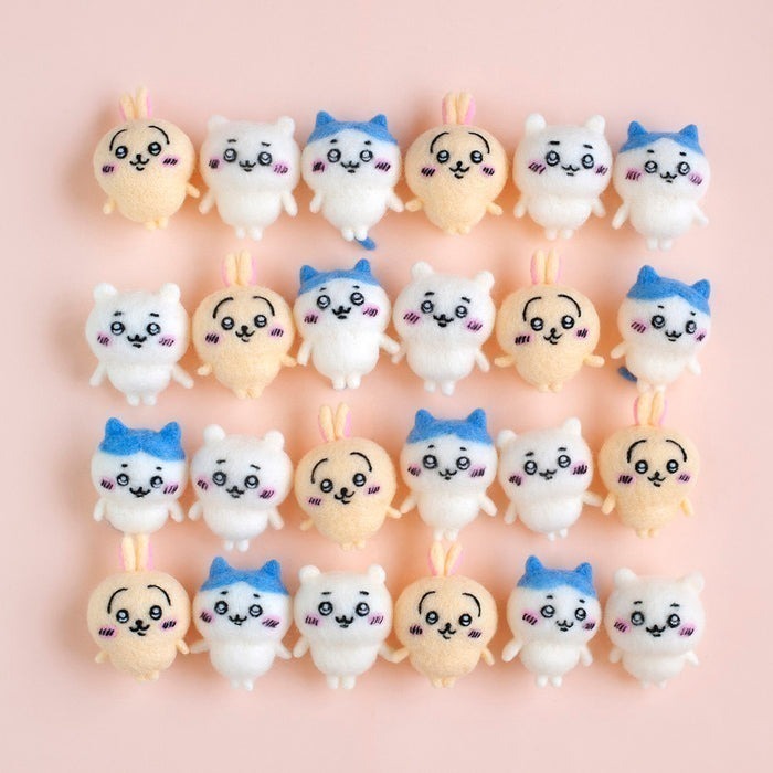 現貨-日本 吉伊卡哇羊毛氈材料包 diy手作 Chiikawa 小可愛 小八貓 兔兔 小桃 栗子 獅薩 日本製-細節圖6