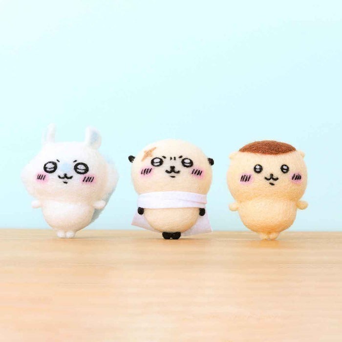 現貨-日本 吉伊卡哇羊毛氈材料包 diy手作 Chiikawa 小可愛 小八貓 兔兔 小桃 栗子 獅薩 日本製-細節圖7