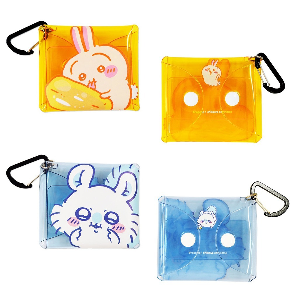 現貨-日本 吉伊卡哇透明掛包 收納袋 零錢包 小物收納 Chiikawa 小可愛 小八貓 兔兔 小桃 栗子 獅薩-細節圖3