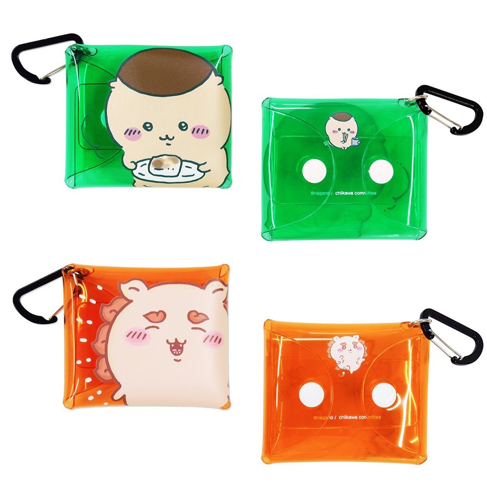 現貨-日本 吉伊卡哇透明掛包 收納袋 零錢包 小物收納 Chiikawa 小可愛 小八貓 兔兔 小桃 栗子 獅薩-細節圖4