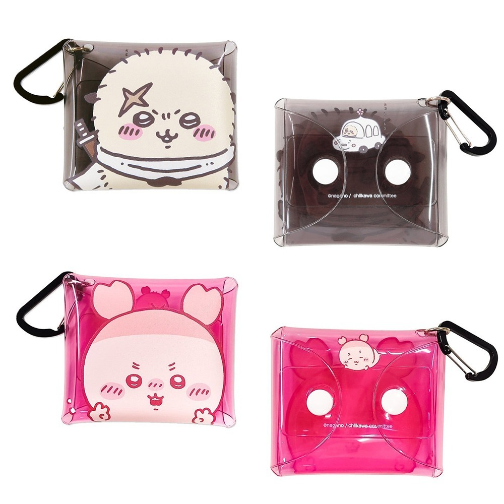 現貨-日本 吉伊卡哇透明掛包 收納袋 零錢包 小物收納 Chiikawa 小可愛 小八貓 兔兔 小桃 栗子 獅薩-細節圖5