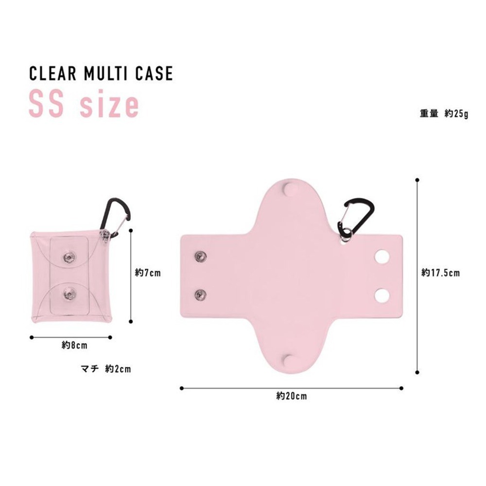 現貨-日本 吉伊卡哇透明掛包 收納袋 零錢包 小物收納 Chiikawa 小可愛 小八貓 兔兔 小桃 栗子 獅薩-細節圖6
