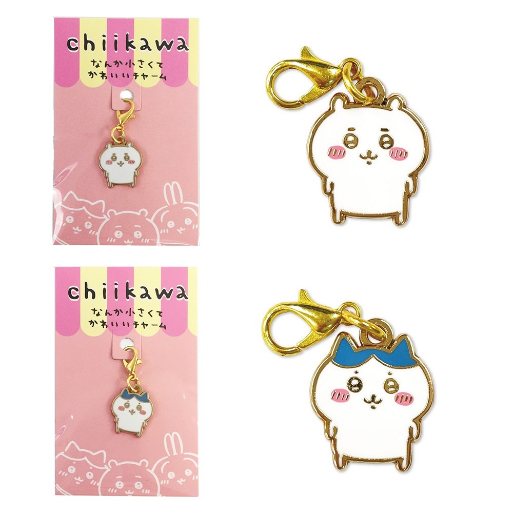 現貨- 日本 吉伊卡哇diy鑰匙扣 小吊飾 Chiikawa 小可愛 小八貓 兔兔 小桃 風獅 盔甲人 栗子饅頭-細節圖2