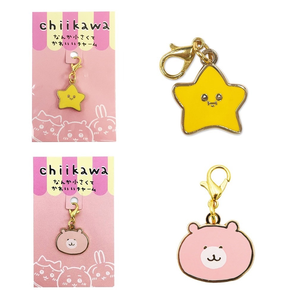 現貨- 日本 吉伊卡哇diy鑰匙扣 小吊飾 Chiikawa 小可愛 小八貓 兔兔 小桃 風獅 盔甲人 栗子饅頭-細節圖6
