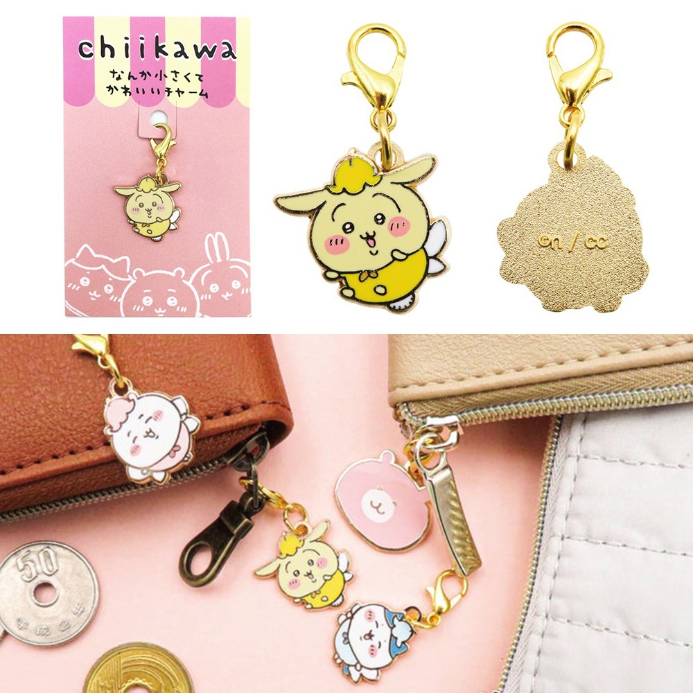 現貨- 日本 吉伊卡哇diy鑰匙扣 小吊飾 Chiikawa 小可愛 小八貓 兔兔 小桃 風獅 盔甲人 栗子饅頭-細節圖8