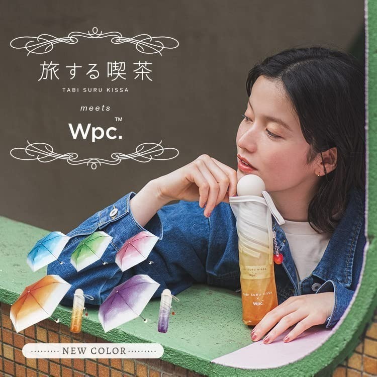 現貨- 日本 Wpc. x 旅する喫茶 奶油蘇打摺疊傘 雨傘 折傘 半透明雨傘 漸層傘 櫻桃吊飾 雨具-細節圖9