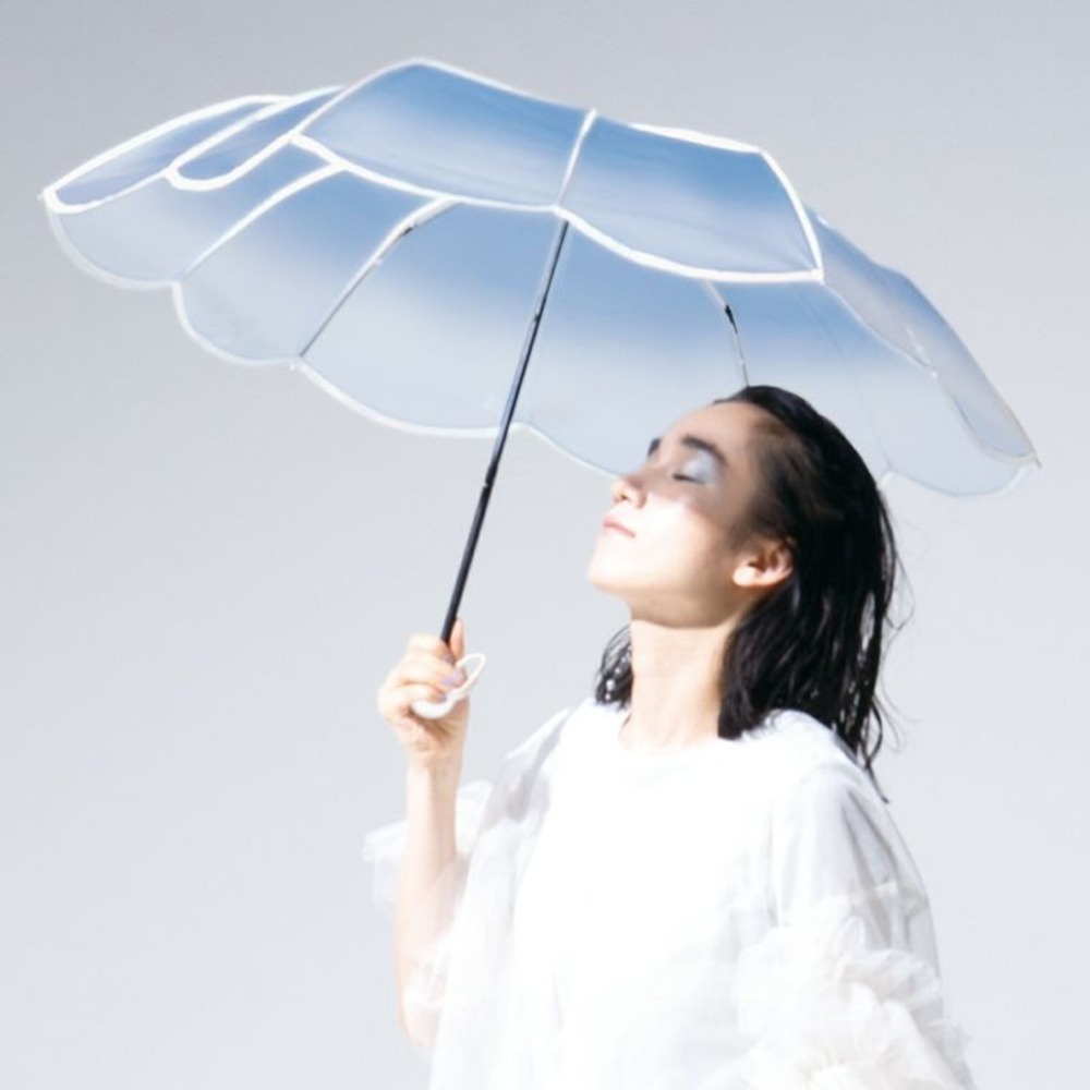 現貨- 日本 Wpc x 美人魚 漸層珍珠摺疊傘 雨傘 折傘 半透明雨傘 漸層傘 雨具-細節圖7