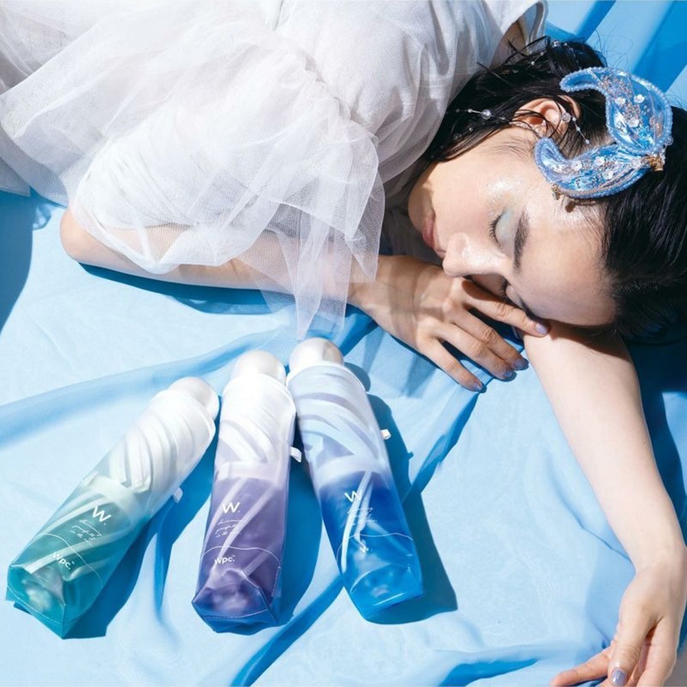 現貨- 日本 Wpc x 美人魚 漸層珍珠摺疊傘 雨傘 折傘 半透明雨傘 漸層傘 雨具-細節圖9