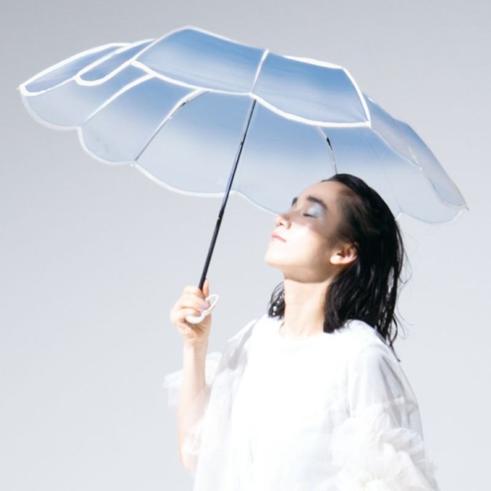現貨- 日本 Wpc x 美人魚 漸層珍珠摺疊傘 雨傘 折傘 半透明雨傘 漸層傘 雨具-細節圖7