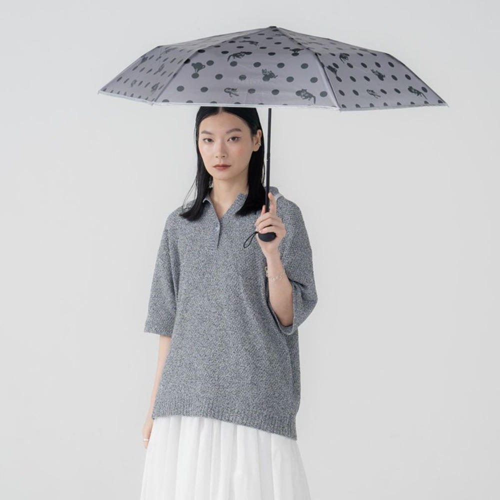 現貨- 日本 Wpc. x 沖昌之 貓咪點點肉球摺疊傘 肉球傘柄 雨傘 折傘 透明 雨具 防水收納套-細節圖6