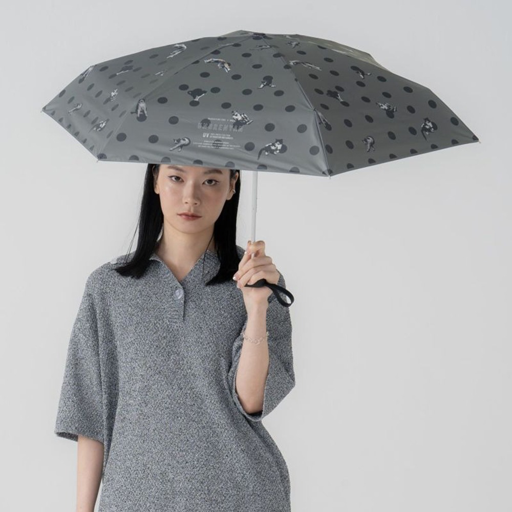 現貨- 日本 Wpc. x 沖昌之 貓咪點點遮光摺疊晴雨傘 肉球傘柄 陽傘 雨傘 折傘 抗UV 晴雨兩用 雨具-細節圖7