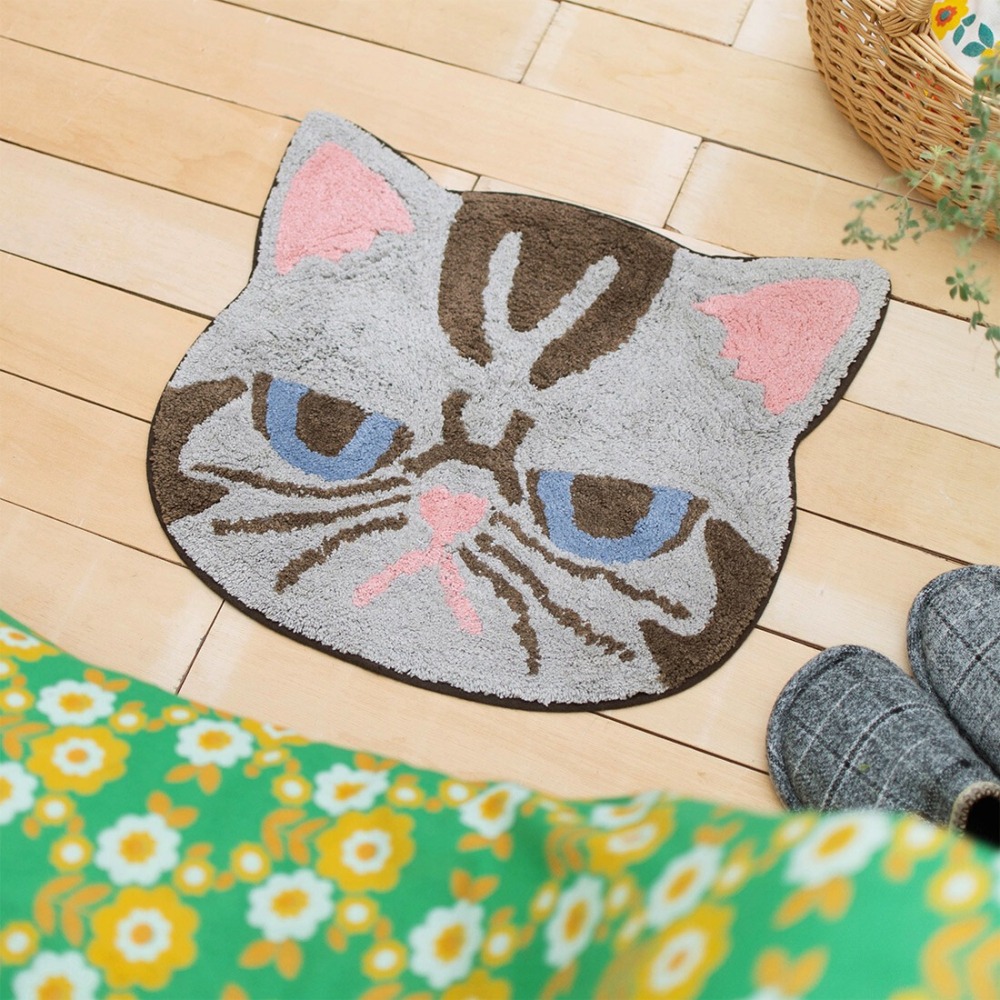 現貨-日本TOMO 臭臉貓地墊 玄關墊 腳踏墊 踏墊 地毯 貓咪 療癒 日本居家-細節圖2