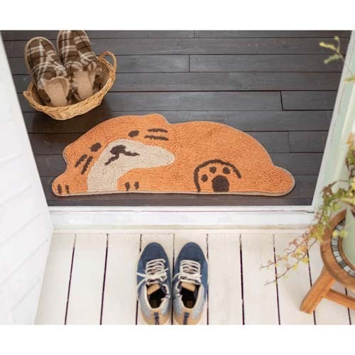 現貨-日本TOMO 慵懶動物腳踏墊 地墊 踏墊 地毯 樹懶 柴犬 貓咪 狗狗 療癒 日本居家-細節圖2